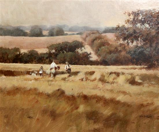 John Haskins (1938-) The Cornfield 16.5 x 20.5in.